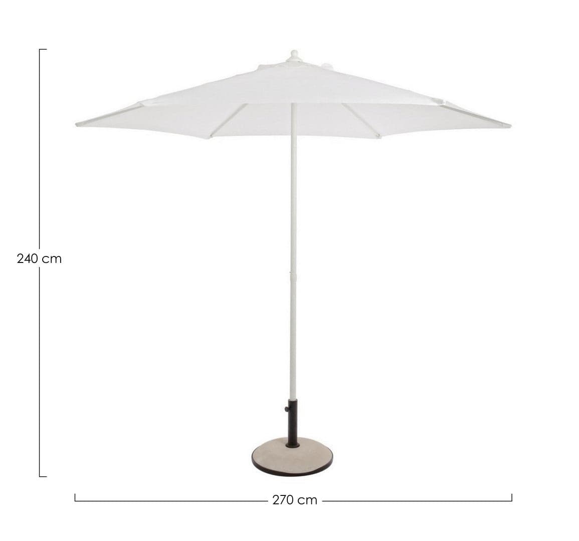Ombrellone "Delfi" a palo centrale, struttura in acciaio per esterno da 270 cm in Ombrelloni Decor Space - Altamura, commercioVirtuoso.it
