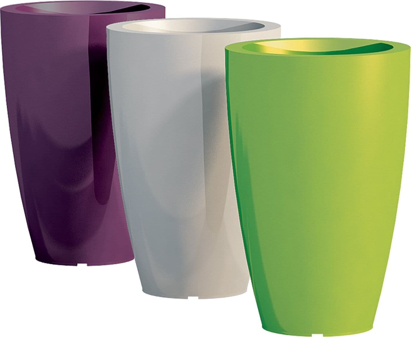 Vaso Cromia Prisma rotondo decorazione in resina "Made in Italy" da h 50 cm in Vasi tradizionali Decor Space - Altamura, commercioVirtuoso.it