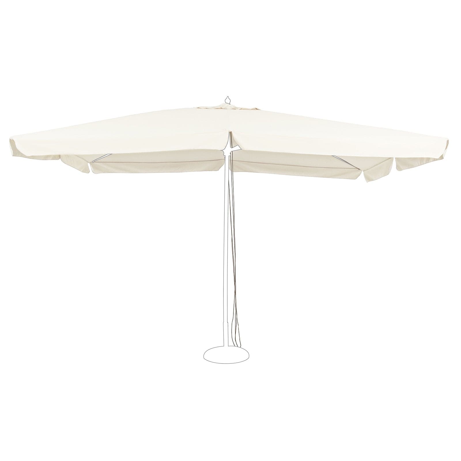 Telo per ombrellone "Sun", color beige, a palo centrale in poliestere 180g/m2 idrorepellente - 3