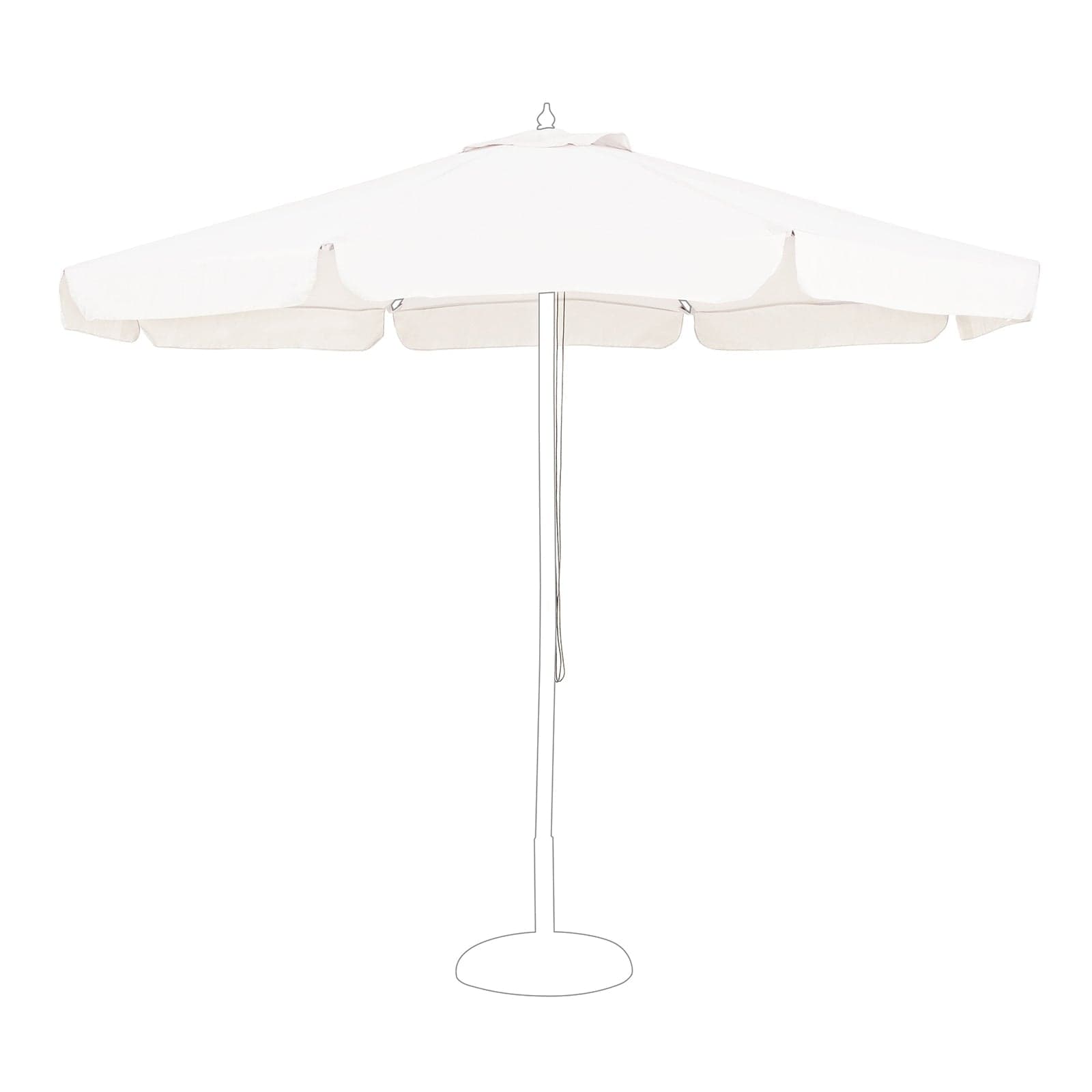 Telo per ombrellone "Sun", color beige, a palo centrale in poliestere 180g/m2 idrorepellente - 2