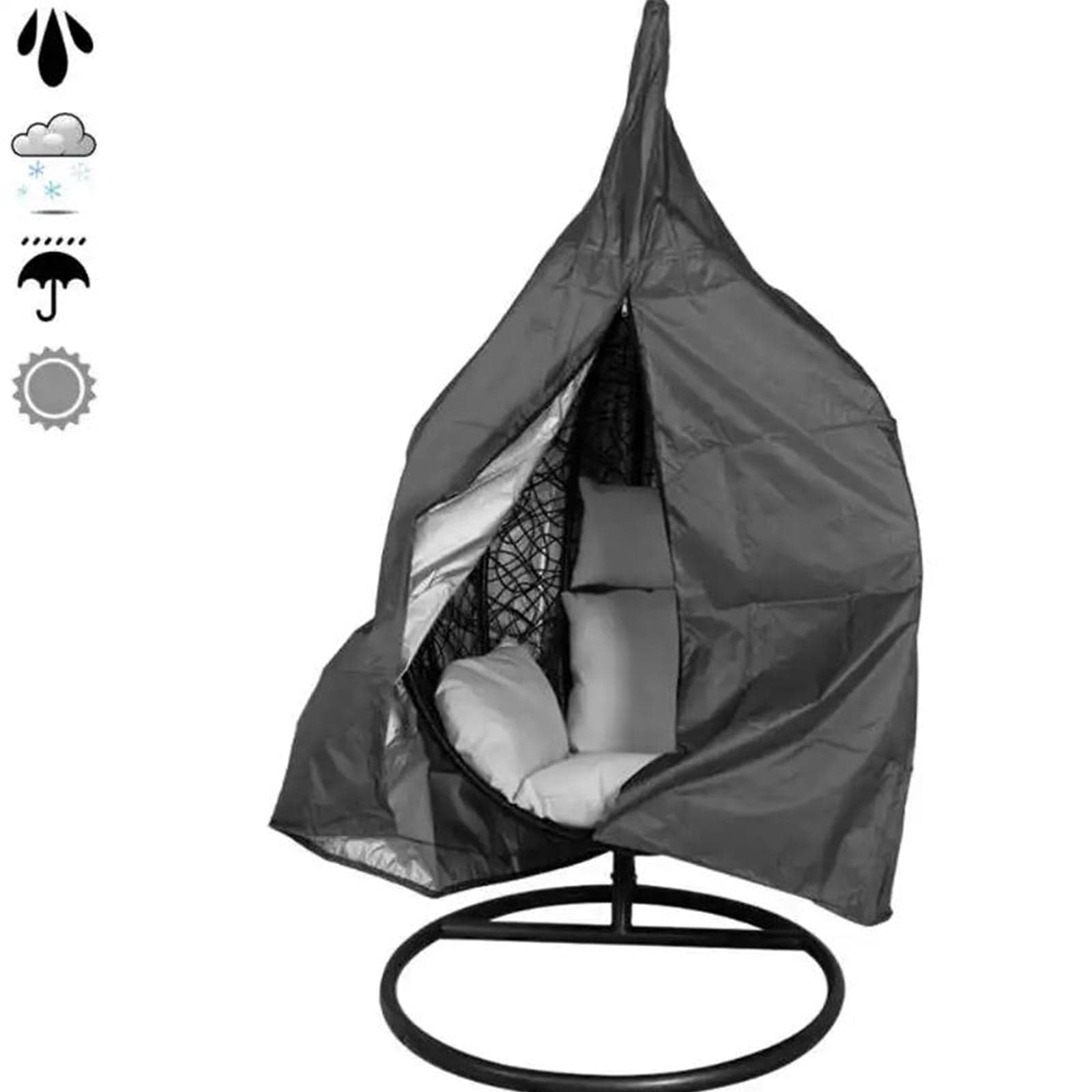 Cover per poltrona sospesa con chiusura lampo per giardino e veranda in Dondoli coperti Decor Space - Altamura, commercioVirtuoso.it