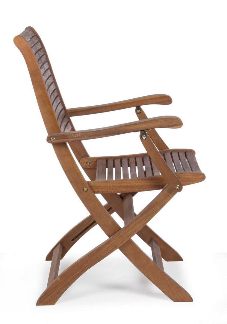 Sedia "Noemi" in legno di acacia, finitura ad olio, pieghevole per esterno in Sedie per tavolo da giardino Decor Space - Altamura, commercioVirtuoso.it
