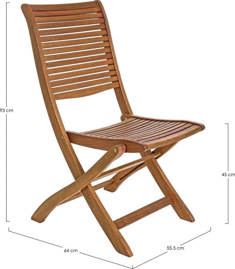 Sedia "Noemi" in legno di acacia, finitura ad olio, pieghevole per esterno in Sedie per tavolo da giardino Decor Space - Altamura, commercioVirtuoso.it