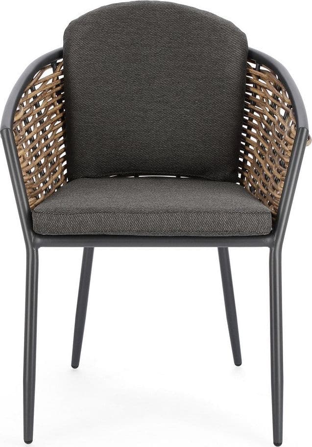 Sedia con braccioli "Maribela" struttura e gambe in alluminio, per esterno, seduta con cuscini in Sedie per tavolo da giardino Decor Space - Altamura, commercioVirtuoso.it