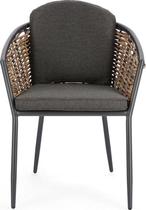 Sedia con braccioli "Maribela" struttura e gambe in alluminio, per esterno, seduta con cuscini in Sedie per tavolo da giardino Decor Space - Altamura, commercioVirtuoso.it