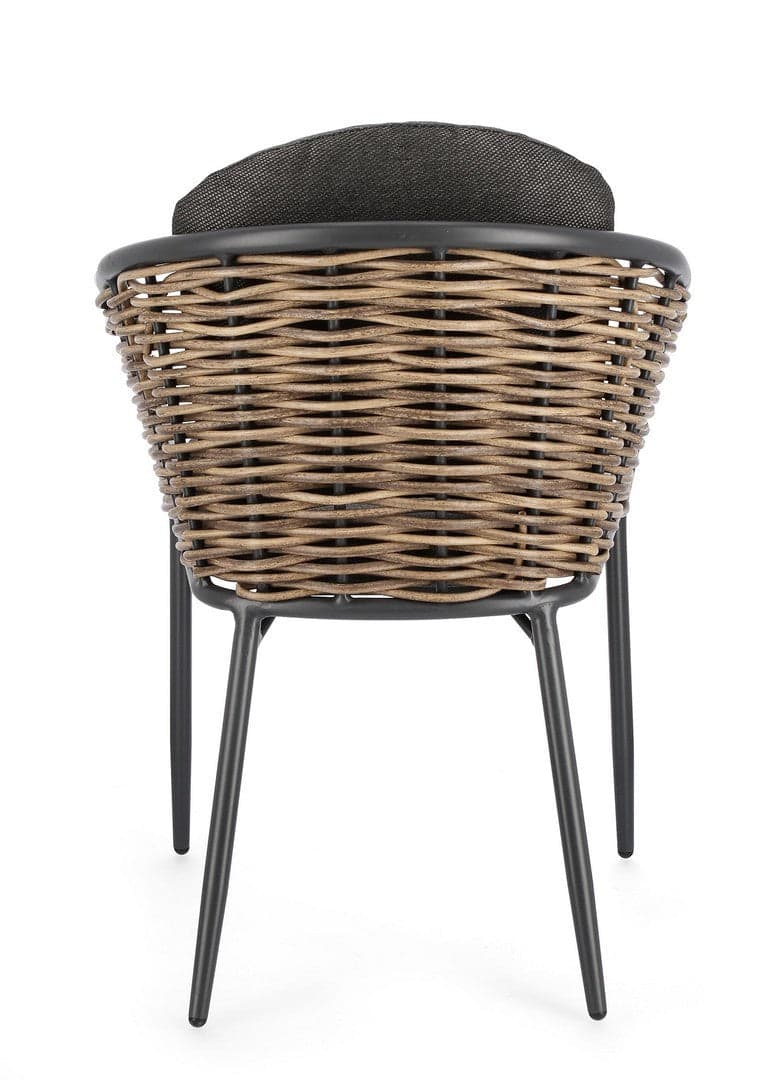 Sedia con braccioli "Maribela" struttura e gambe in alluminio, per esterno, seduta con cuscini in Sedie per tavolo da giardino Decor Space - Altamura, commercioVirtuoso.it