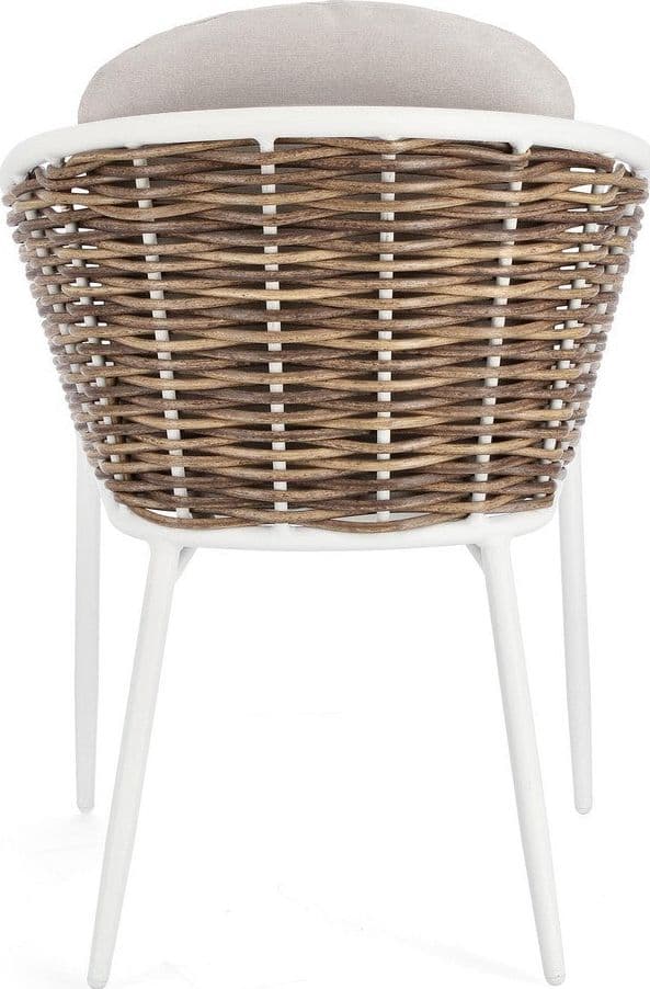 Sedia con braccioli "Maribela" struttura e gambe in alluminio, per esterno, seduta con cuscini in Sedie per tavolo da giardino Decor Space - Altamura, commercioVirtuoso.it