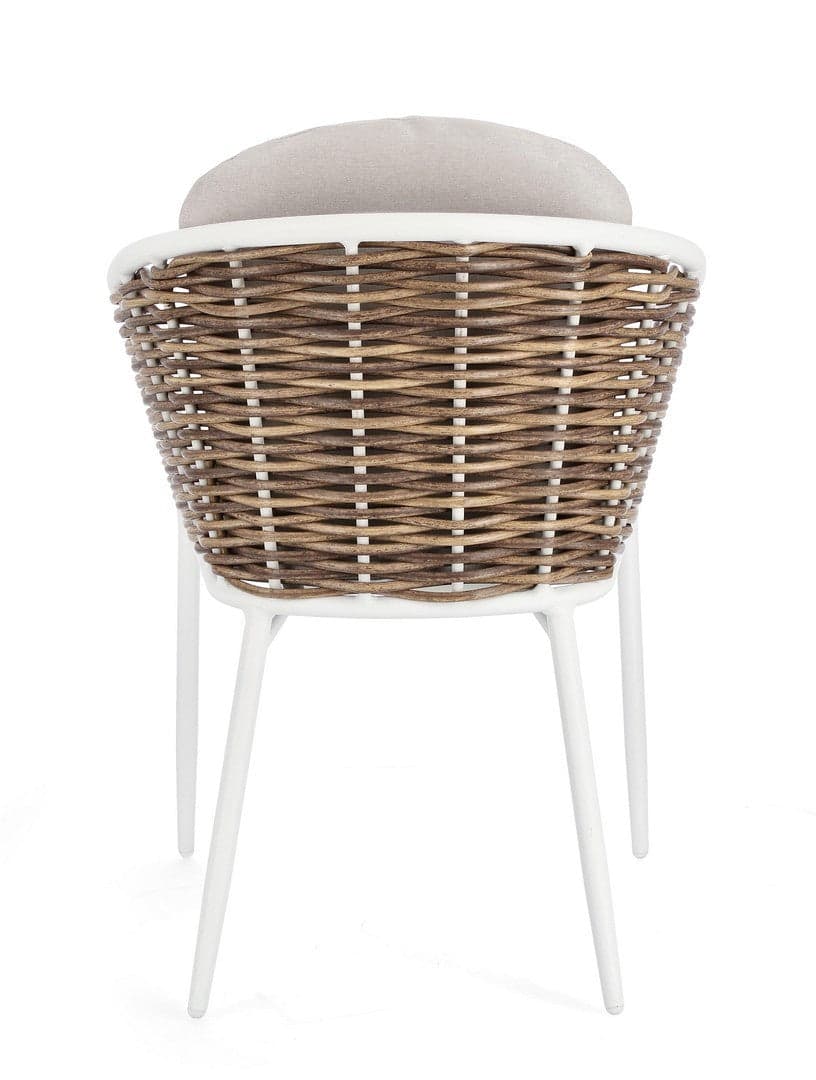 Sedia con braccioli "Maribela" struttura e gambe in alluminio, per esterno, seduta con cuscini in Sedie per tavolo da giardino Decor Space - Altamura, commercioVirtuoso.it