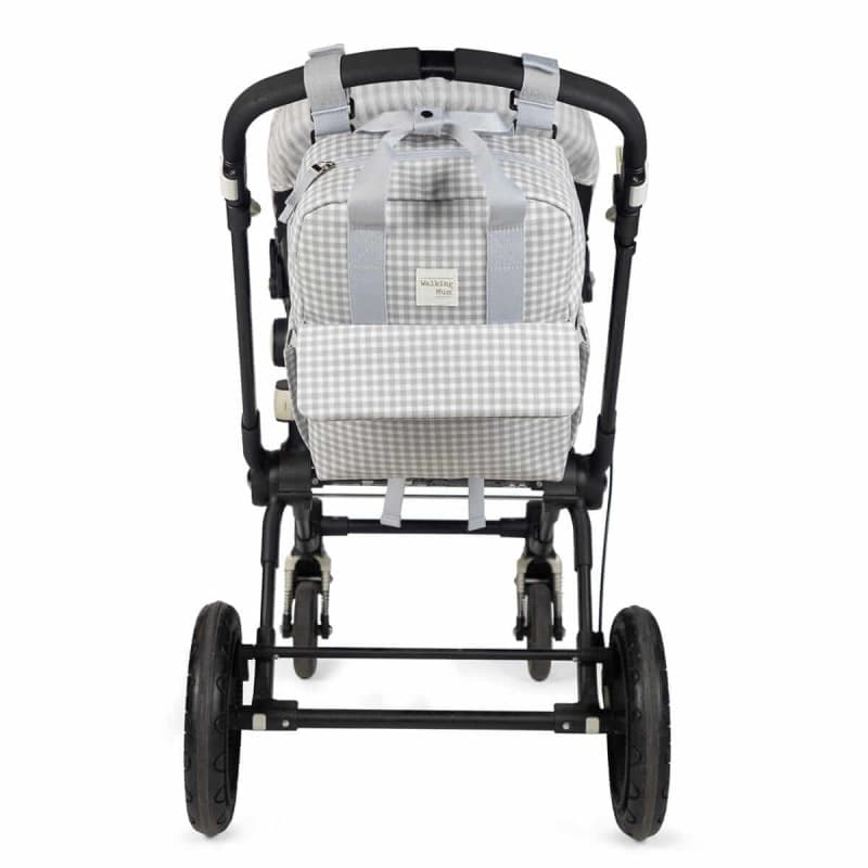 Zaino Pasito a Pasito Walking Mum I Love Vichy-Grigio - 5