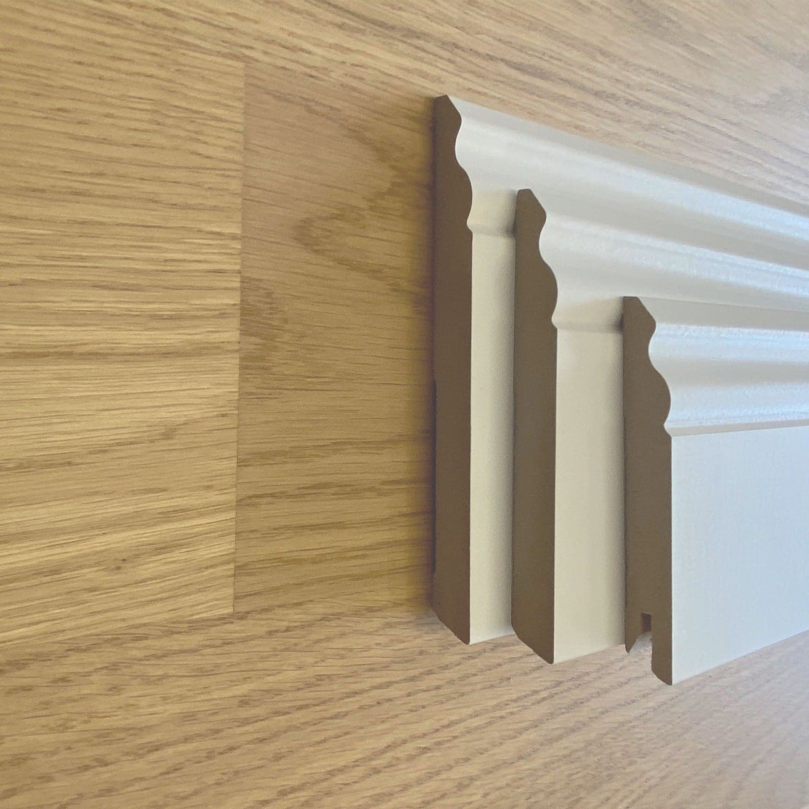 52,8ml di BATTISCOPA ZOCCOLINO DUCALE in FIBRA DI LEGNO COMPATTA 140X15 BIANCO - Eternal Parquet