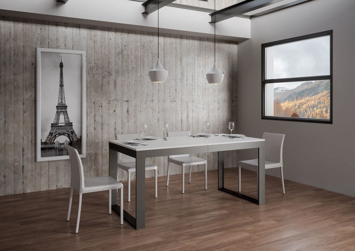 Tavolo "Forlì" allungabile in legno per sala da pranzo in Tavoli da sala da pranzo Decor Space - Altamura, commercioVirtuoso.it