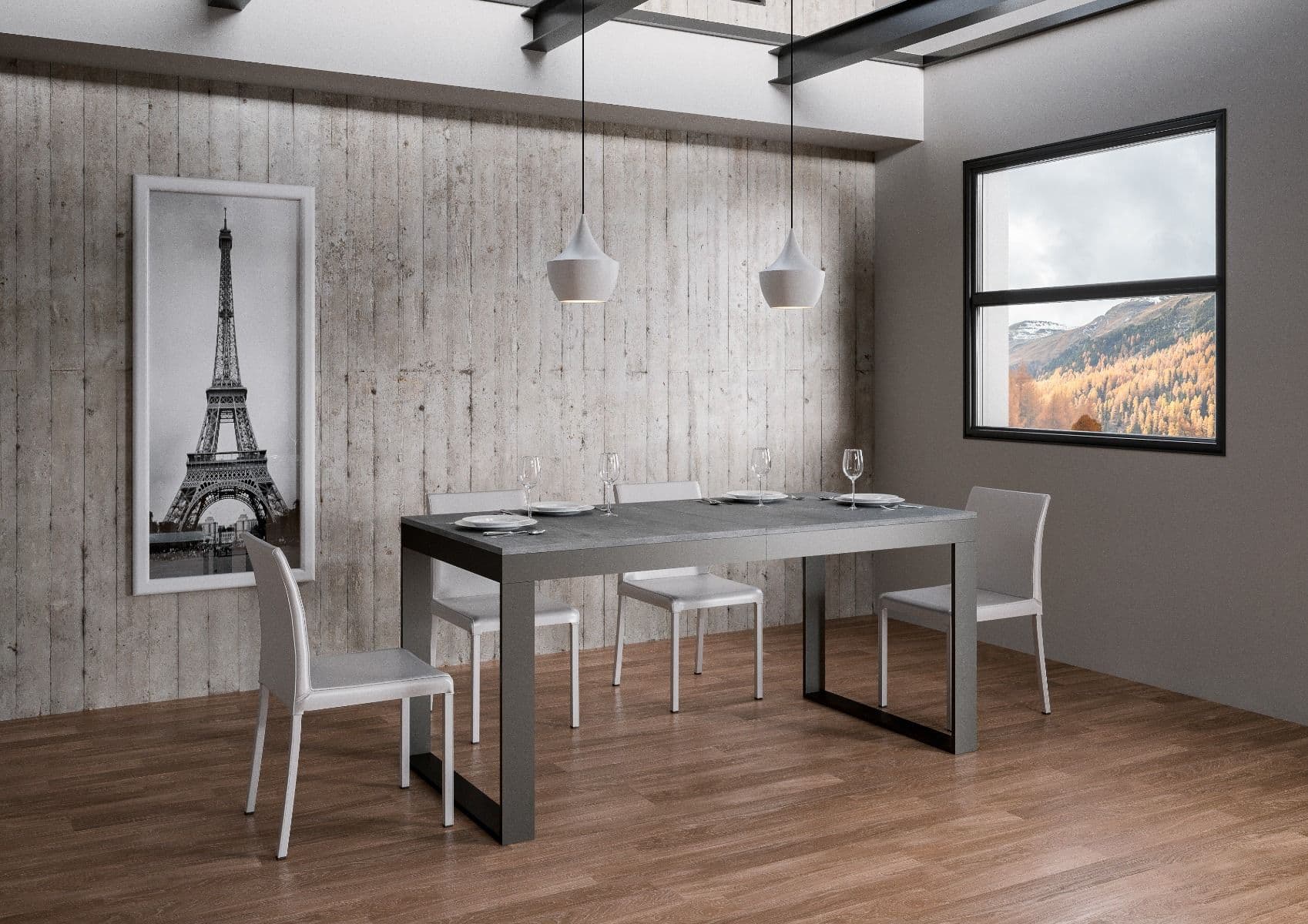 Tavolo "Forlì" allungabile in legno per sala da pranzo in Tavoli da sala da pranzo Decor Space - Altamura, commercioVirtuoso.it