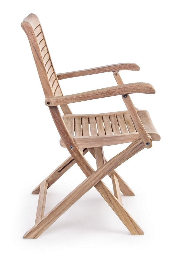 Sedia "Maryland" struttura in legno di Teak, pieghevole, per esterno da 44.5 cm in Sedie per tavolo da giardino Decor Space - Altamura, commercioVirtuoso.it