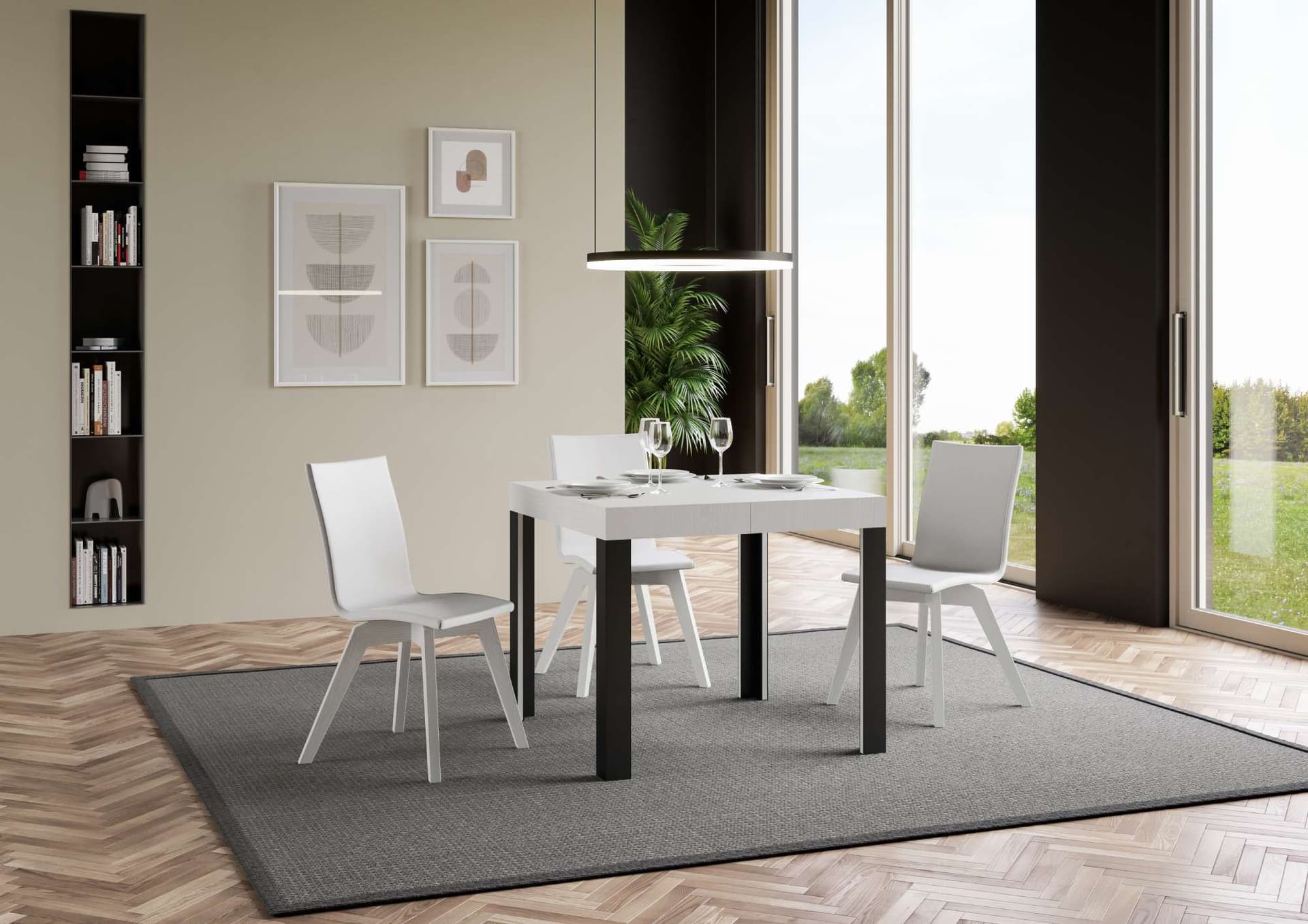 Tavolo "Rimini" allungabile in legno per sala da pranzo in Tavoli da sala da pranzo Decor Space - Altamura, commercioVirtuoso.it
