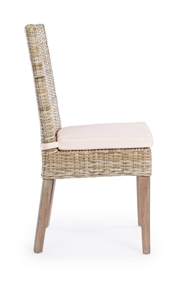 Poltrona "Tavira" con struttura in mogano, intreccio in kubu, cuscino sfoderabile in Sedie per tavolo da giardino Decor Space - Altamura, commercioVirtuoso.it