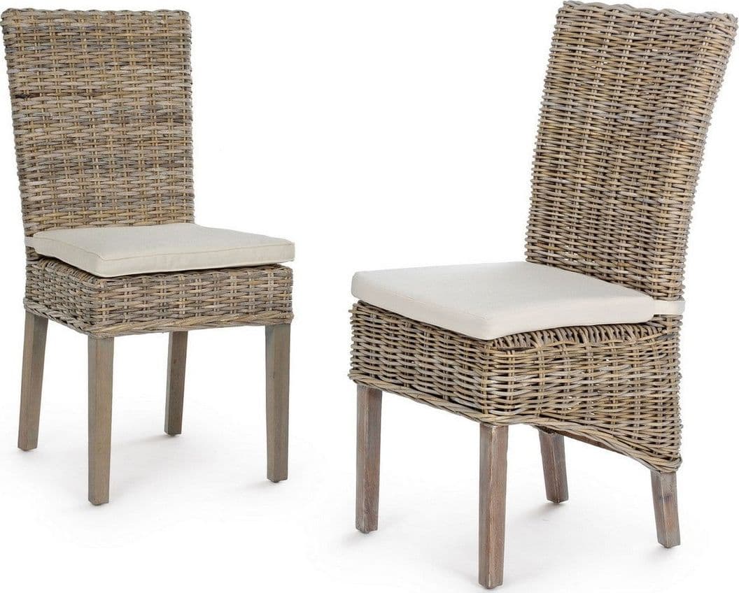 Poltrona "Tavira" con struttura in mogano, intreccio in kubu, cuscino sfoderabile in Sedie per tavolo da giardino Decor Space - Altamura, commercioVirtuoso.it