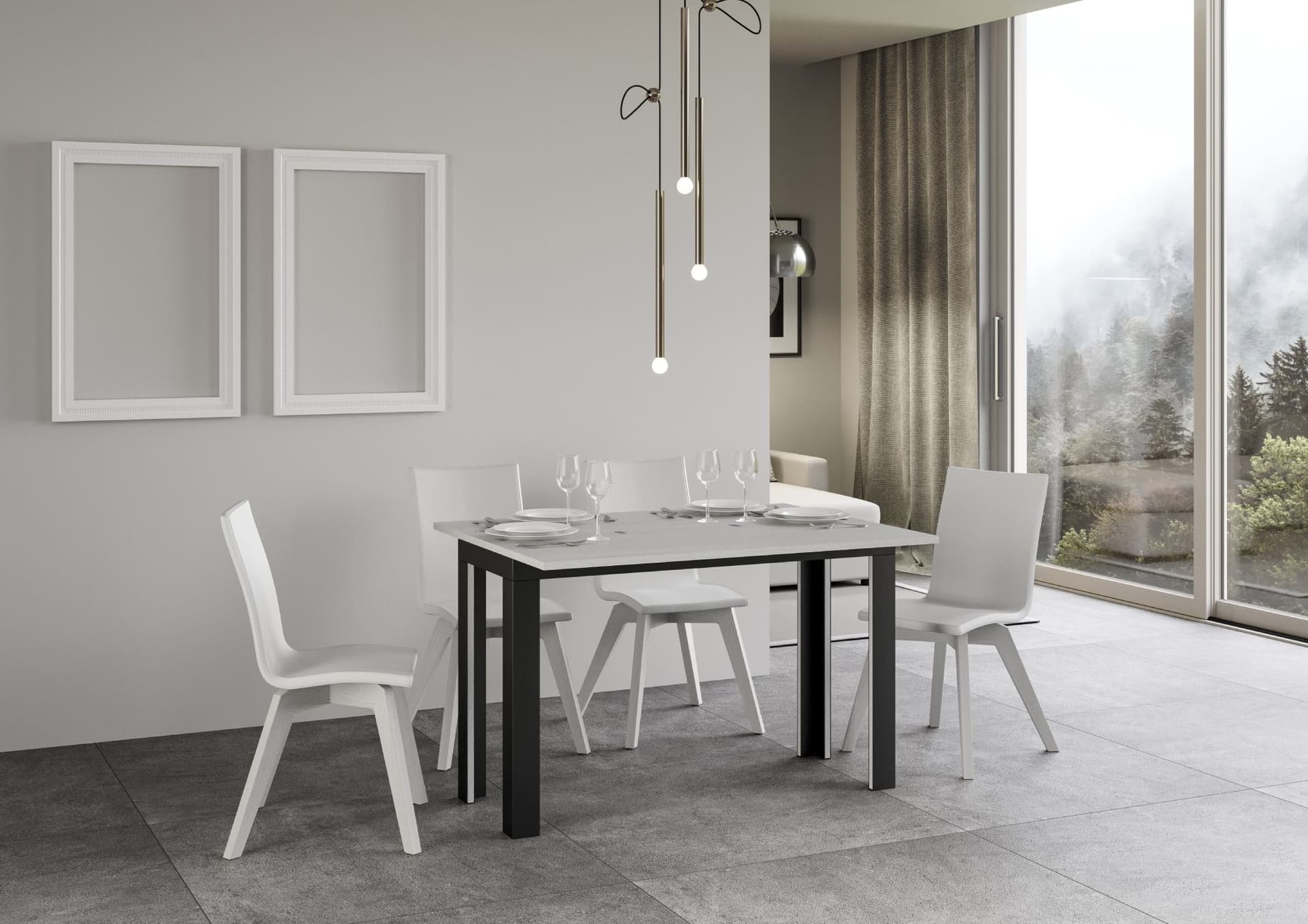 Tavolo "Sassari" allungabile in legno per sala da pranzo in Tavoli da sala da pranzo Decor Space - Altamura, commercioVirtuoso.it