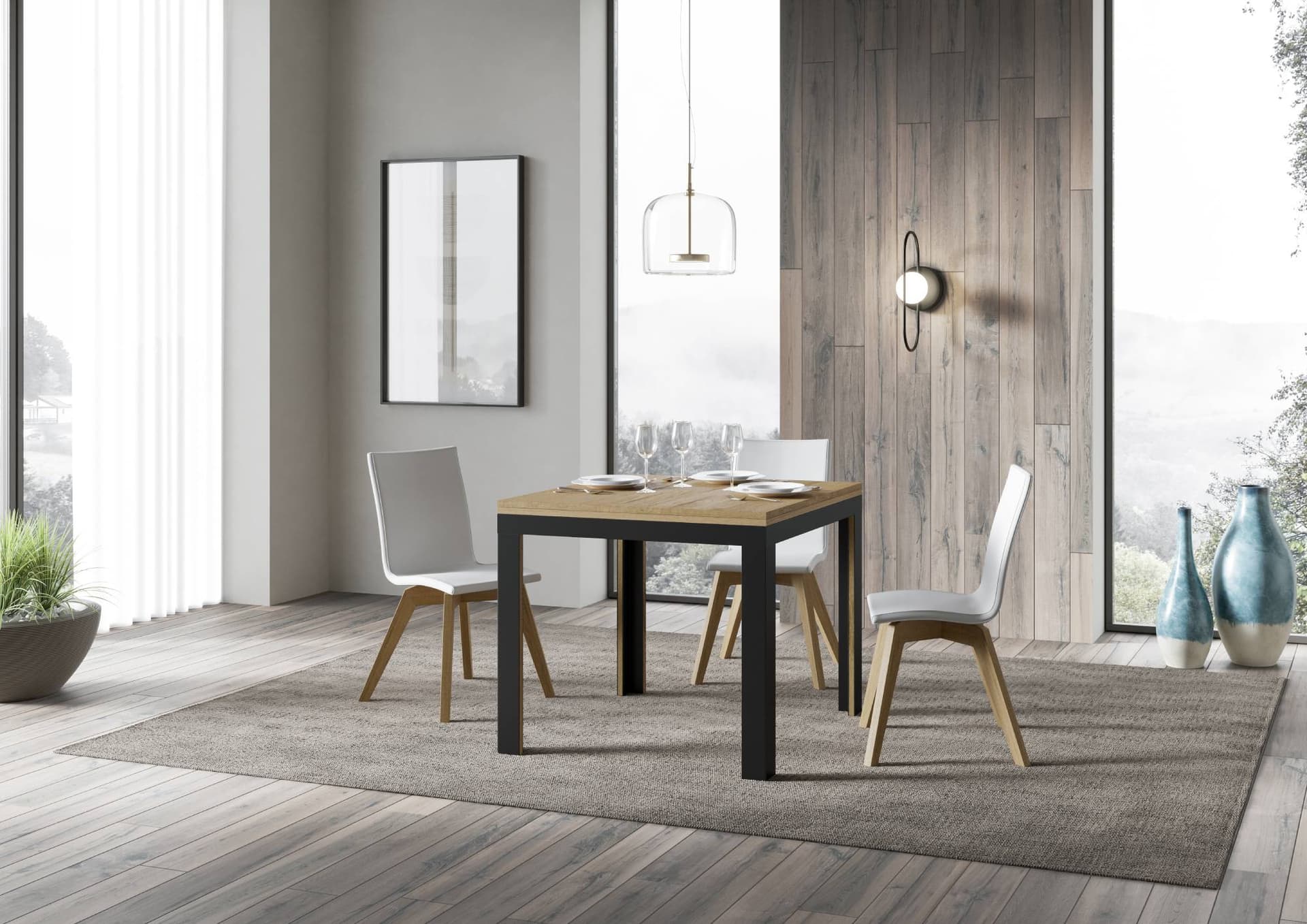 Tavolo "Sassari" allungabile in legno per sala da pranzo - 9
