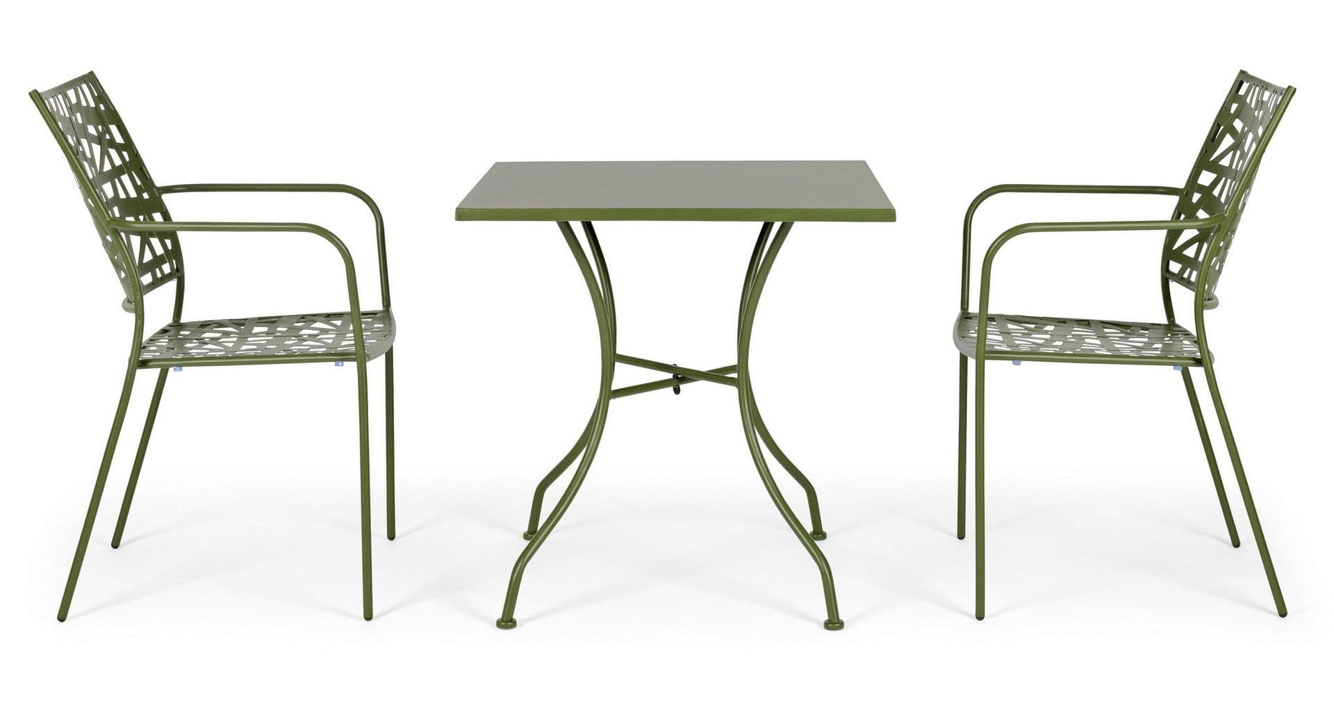 Sedia "Kelsie" con braccioli, impilabile, in acciaio trattato per esterno in Sedie per tavolo da giardino Decor Space - Altamura, commercioVirtuoso.it