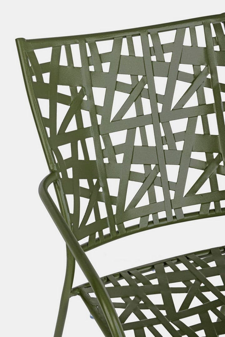 Sedia "Kelsie" con braccioli, impilabile, in acciaio trattato per esterno in Sedie per tavolo da giardino Decor Space - Altamura, commercioVirtuoso.it