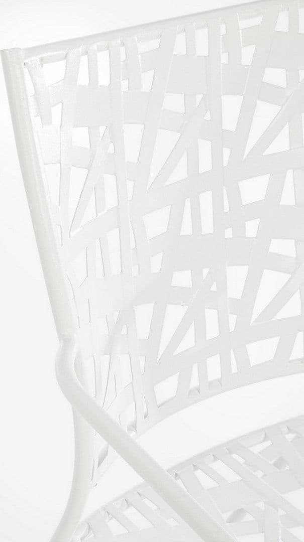 Sedia "Kelsie" con braccioli, impilabile, in acciaio trattato per esterno in Sedie per tavolo da giardino Decor Space - Altamura, commercioVirtuoso.it