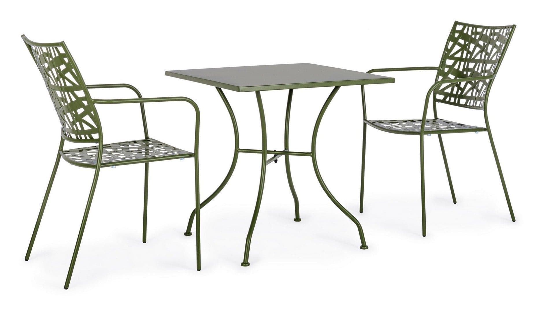 Sedia "Kelsie" con braccioli, impilabile, in acciaio trattato per esterno in Sedie per tavolo da giardino Decor Space - Altamura, commercioVirtuoso.it