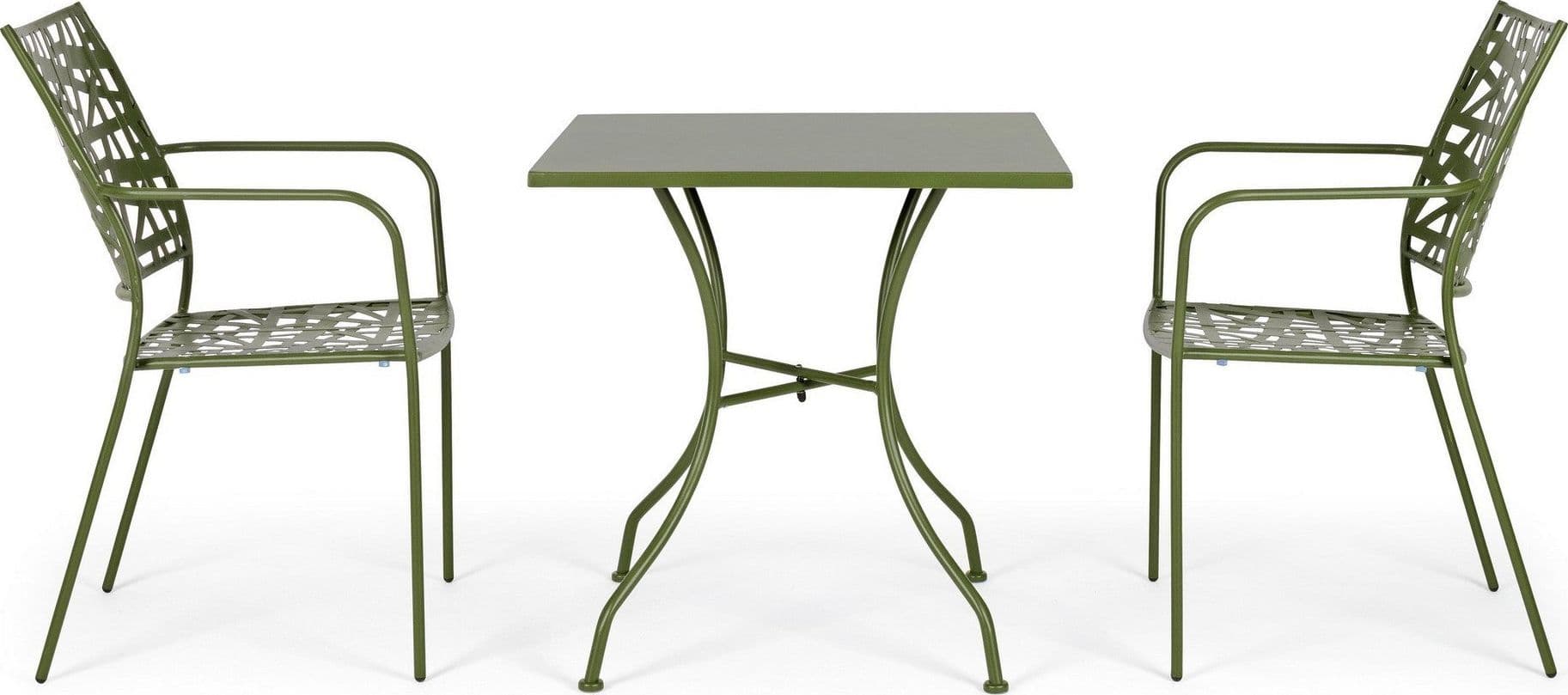 Sedia "Kelsie" con braccioli, impilabile, in acciaio trattato per esterno in Sedie per tavolo da giardino Decor Space - Altamura, commercioVirtuoso.it