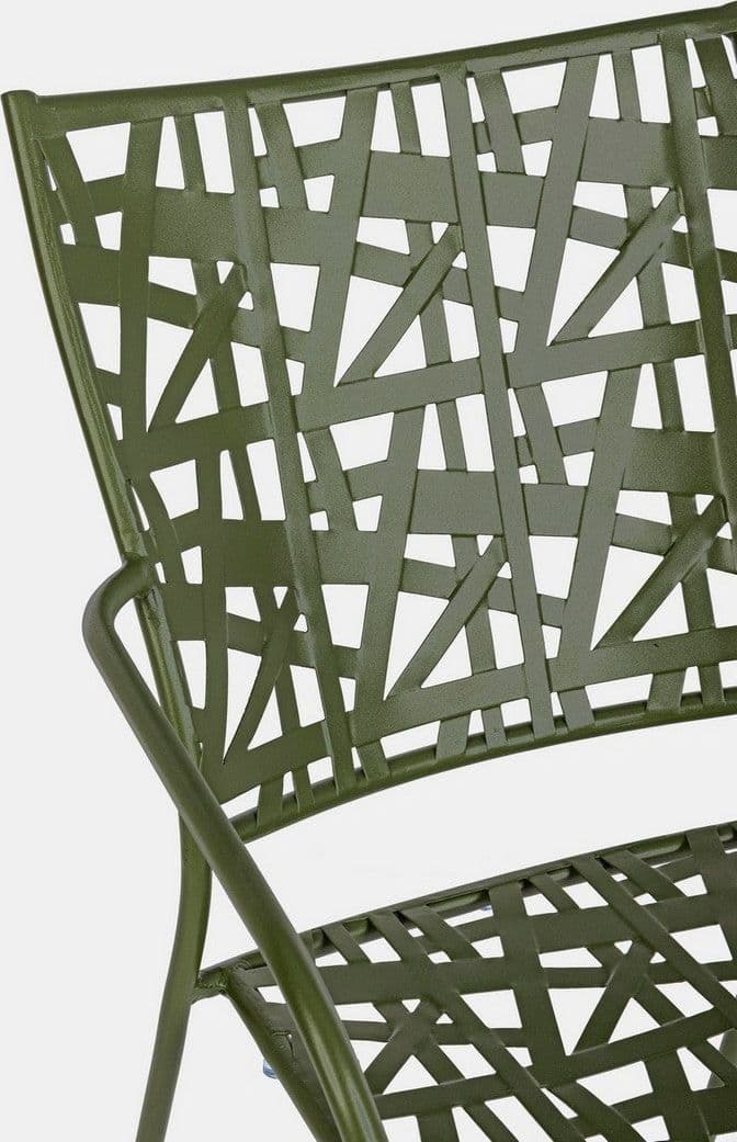 Sedia "Kelsie" con braccioli, impilabile, in acciaio trattato per esterno in Sedie per tavolo da giardino Decor Space - Altamura, commercioVirtuoso.it
