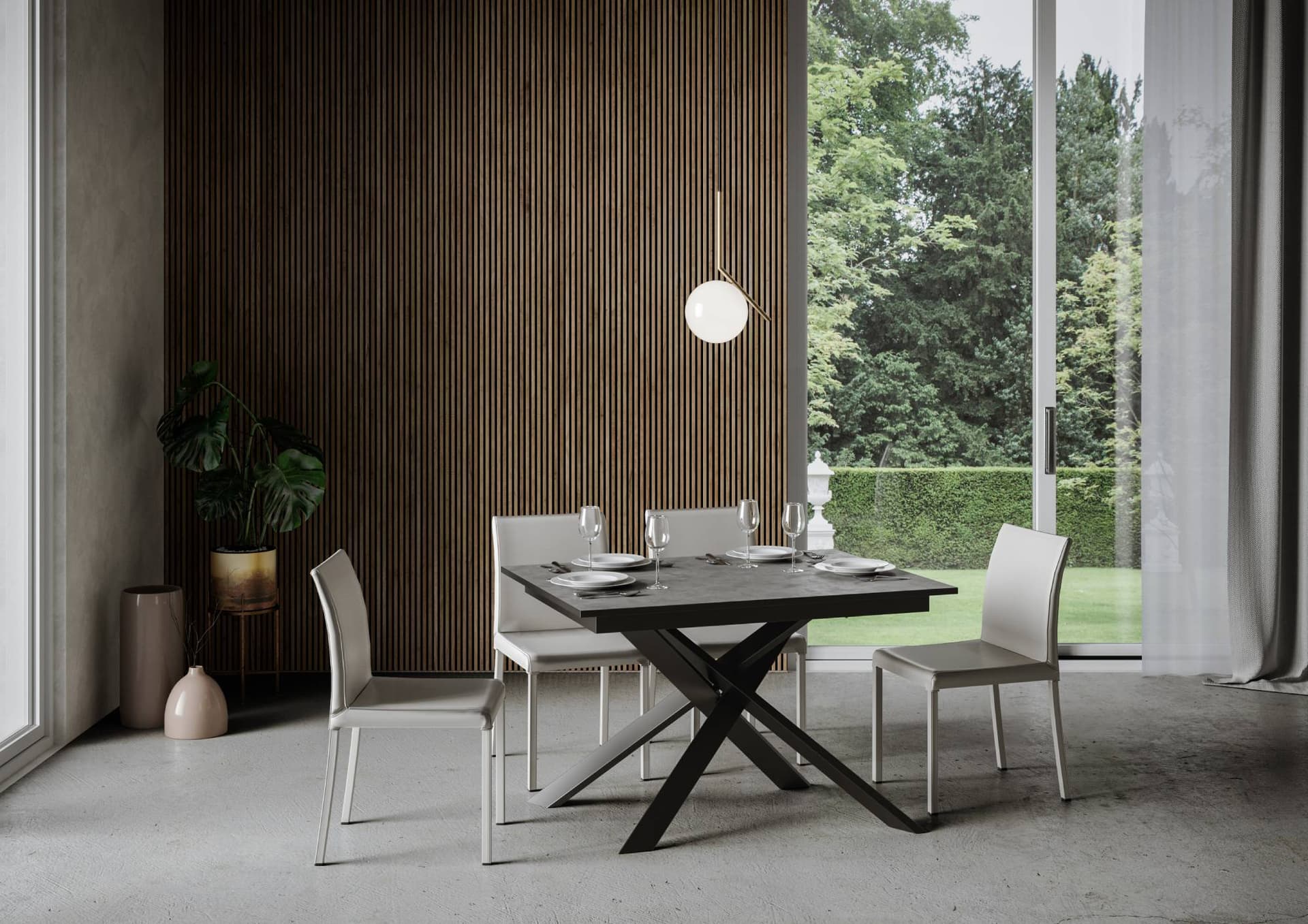 Tavolo "Varese" allungabile in legno per sala da pranzo in Tavoli da sala da pranzo Decor Space - Altamura, commercioVirtuoso.it