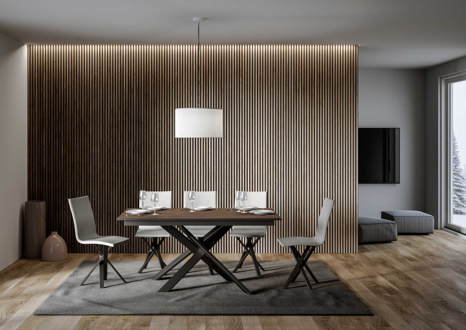 Tavolo "Varese" allungabile in legno per sala da pranzo in Tavoli da sala da pranzo Decor Space - Altamura, commercioVirtuoso.it