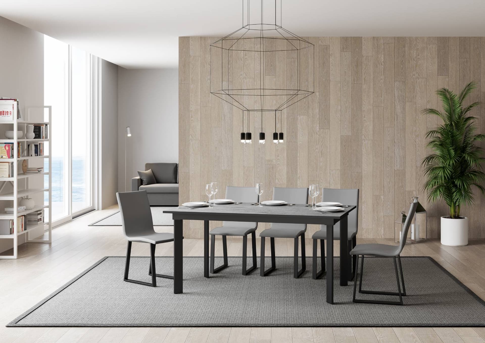 Tavolo "Pavia" allungabile in legno per sala da pranzo in Tavoli da sala da pranzo Decor Space - Altamura, commercioVirtuoso.it