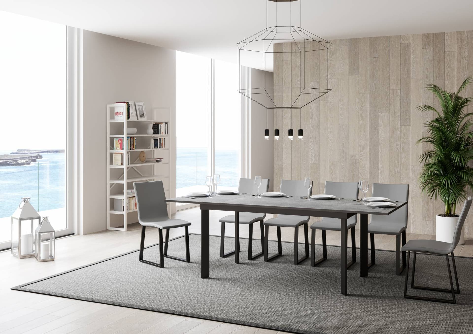 Tavolo "Pavia" allungabile in legno per sala da pranzo in Tavoli da sala da pranzo Decor Space - Altamura, commercioVirtuoso.it