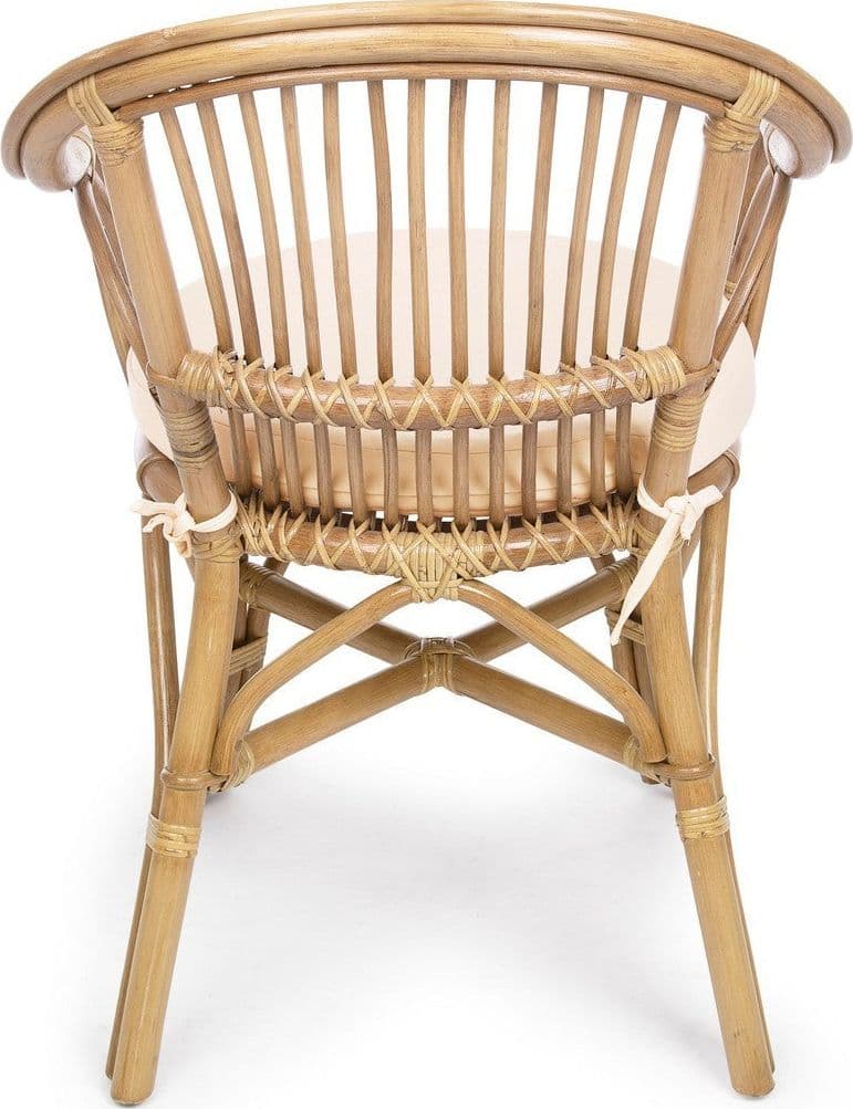 Poltrona "Barina" con cuscini comodi,  impilabile, struttura in rattan per esterno da 80 cm in Sedie per tavolo da giardino Decor Space - Altamura, commercioVirtuoso.it