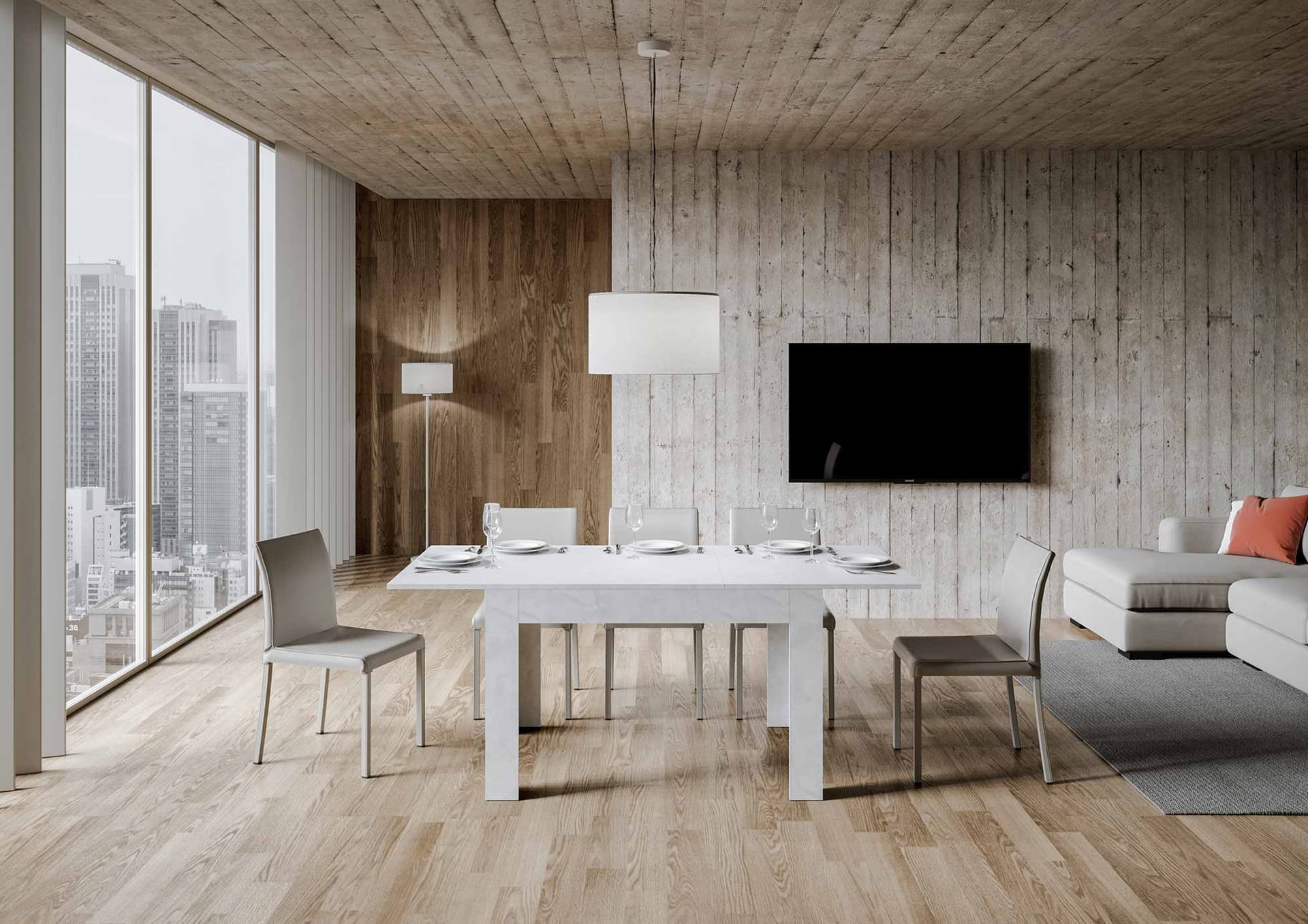 Tavolo "Viterbo" allungabile in legno per sala da pranzo - 10