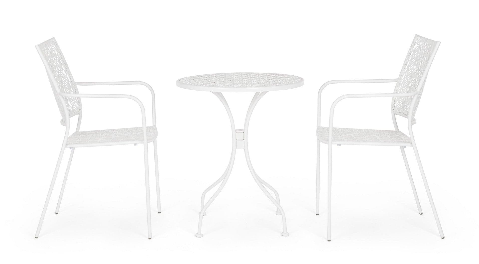 Sedia "Lizette" con braccioli in acciaio trattato per esterno, impilabile, struttura in acciaio in Sedie per tavolo da giardino Decor Space - Altamura, commercioVirtuoso.it