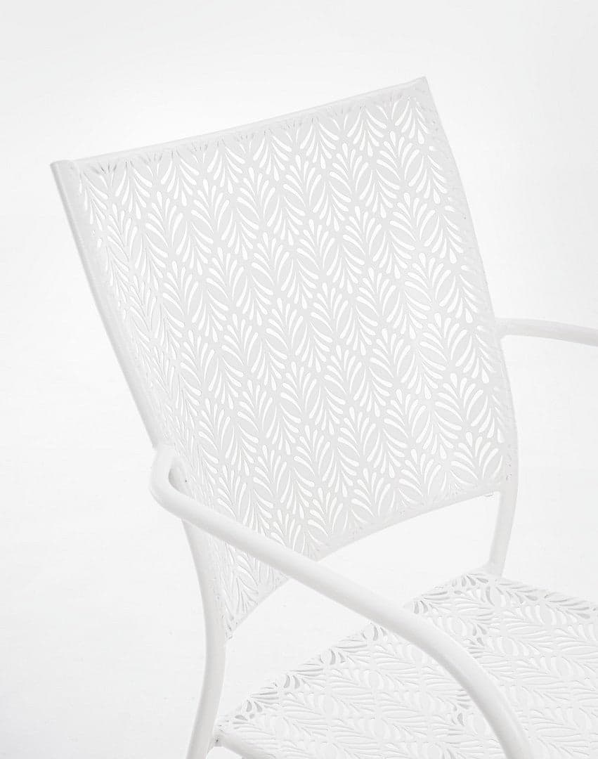 Sedia "Lizette" con braccioli in acciaio trattato per esterno, impilabile, struttura in acciaio in Sedie per tavolo da giardino Decor Space - Altamura, commercioVirtuoso.it