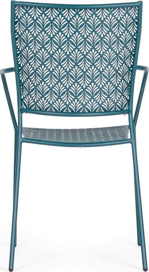 Sedia "Lizette" con braccioli in acciaio trattato per esterno, impilabile, struttura in acciaio in Sedie per tavolo da giardino Decor Space - Altamura, commercioVirtuoso.it