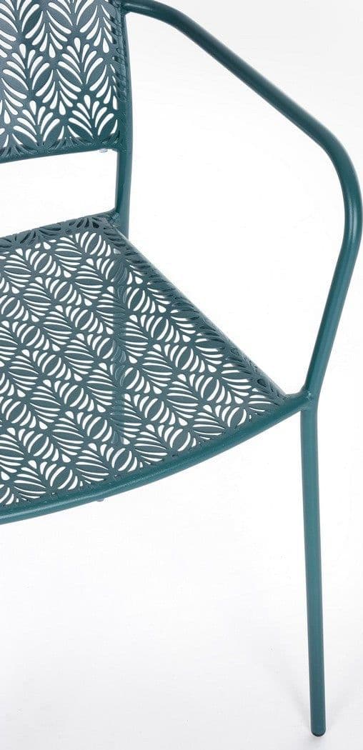 Sedia "Lizette" con braccioli in acciaio trattato per esterno, impilabile, struttura in acciaio in Sedie per tavolo da giardino Decor Space - Altamura, commercioVirtuoso.it