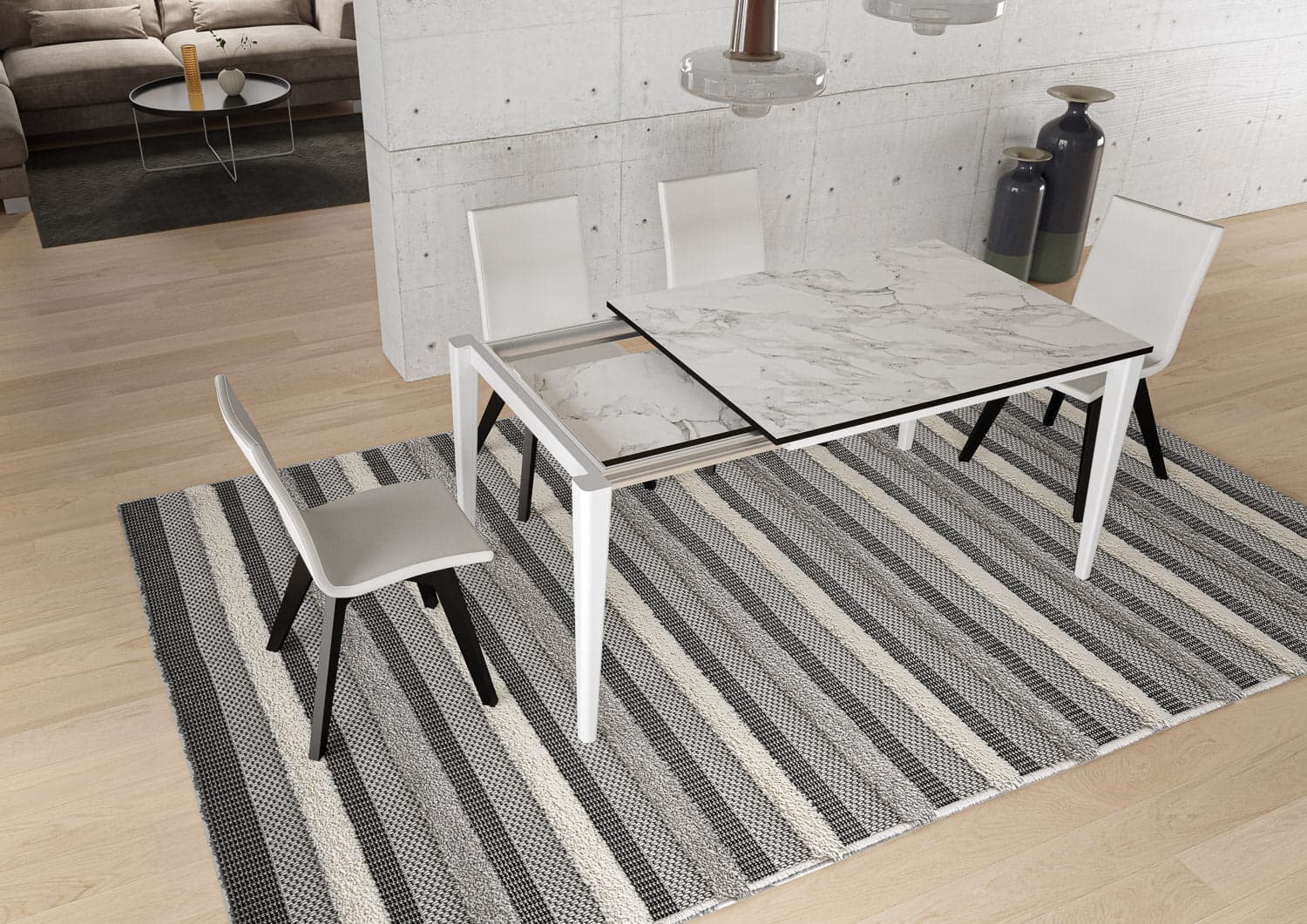 Tavolo "Potenza" allungabile in legno per sala da pranzo in Tavoli da sala da pranzo Decor Space - Altamura, commercioVirtuoso.it