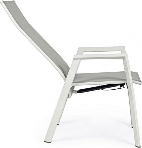 Sedia reclinabile con braccioli "Steven Lunar" struttura in alluminio per esterno Giardino e giardinaggio/Arredamento da giardino e accessori/Sedie/Sedie per tavolo da giardino Decor Space - Altamura, Commerciovirtuoso.it