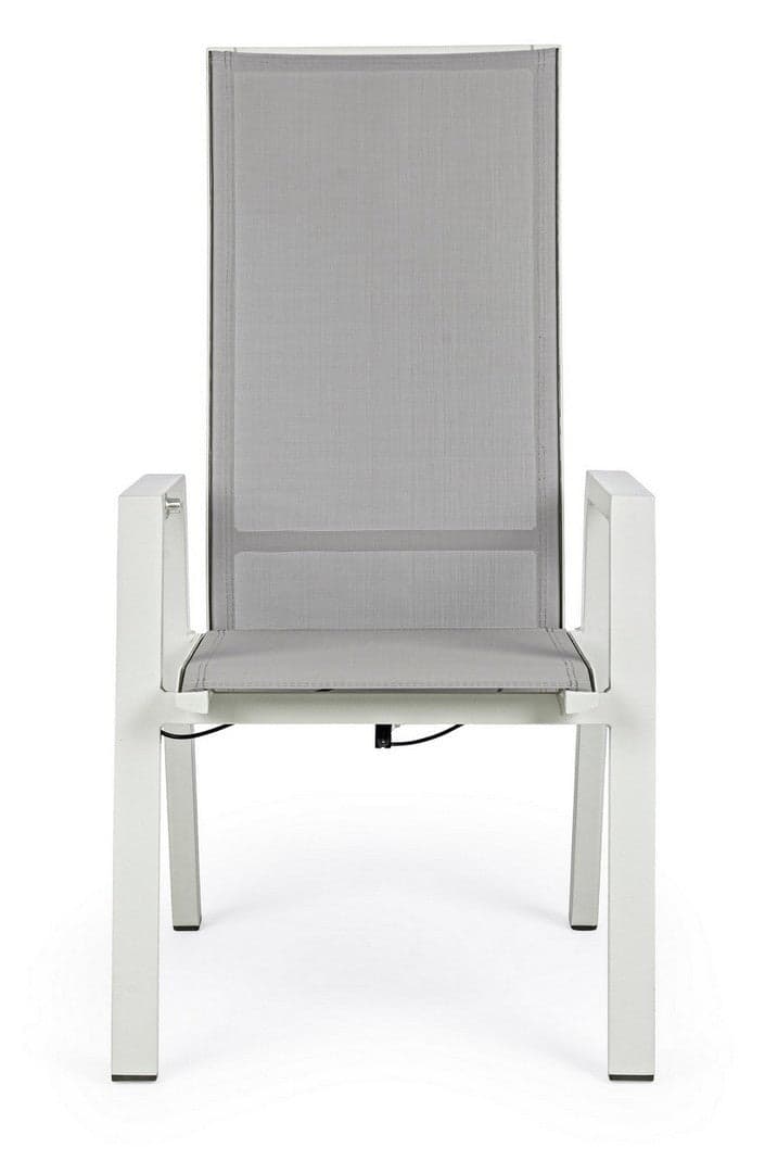 Sedia reclinabile con braccioli "Steven Lunar" struttura in alluminio per esterno Giardino e giardinaggio/Arredamento da giardino e accessori/Sedie/Sedie per tavolo da giardino Decor Space - Altamura, Commerciovirtuoso.it
