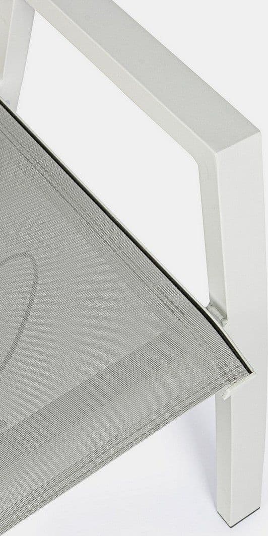 Sedia reclinabile con braccioli "Steven Lunar" struttura in alluminio per esterno Giardino e giardinaggio/Arredamento da giardino e accessori/Sedie/Sedie per tavolo da giardino Decor Space - Altamura, Commerciovirtuoso.it