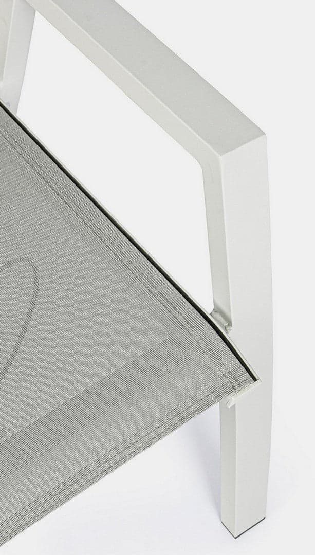 Sedia reclinabile con braccioli "Steven Lunar" struttura in alluminio per esterno Giardino e giardinaggio/Arredamento da giardino e accessori/Sedie/Sedie per tavolo da giardino Decor Space - Altamura, Commerciovirtuoso.it