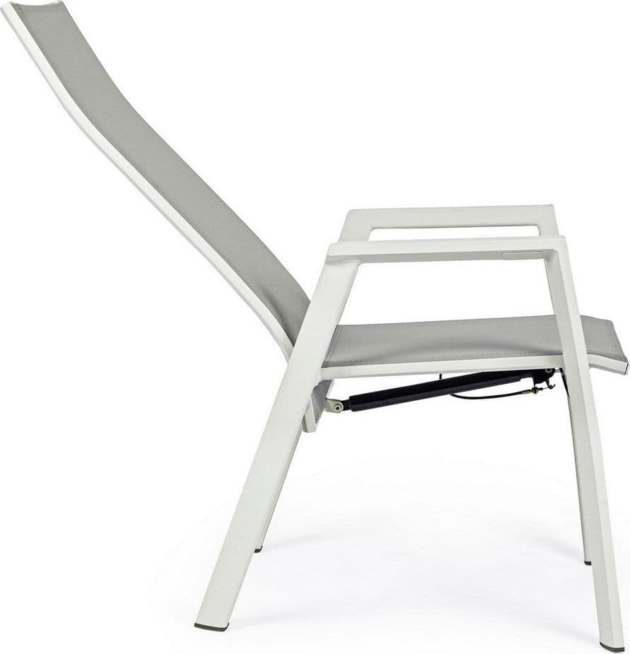 Sedia reclinabile con braccioli "Steven Lunar" struttura in alluminio per esterno Giardino e giardinaggio/Arredamento da giardino e accessori/Sedie/Sedie per tavolo da giardino Decor Space - Altamura, Commerciovirtuoso.it