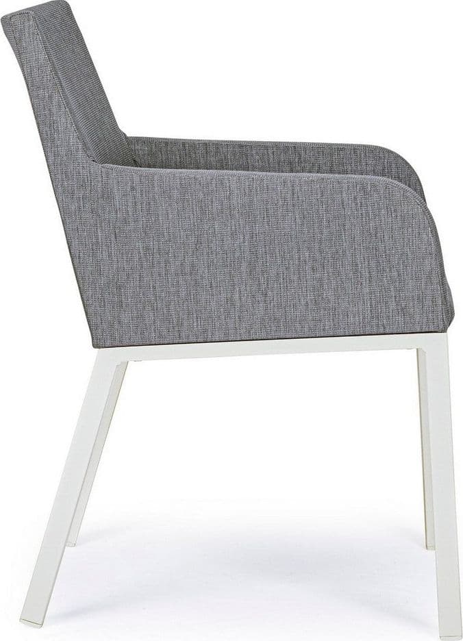 Sedia con braccioli "Owen", struttura in alluminio, cuscini imbottiti comodi in Sedie per tavolo da giardino Decor Space - Altamura, commercioVirtuoso.it