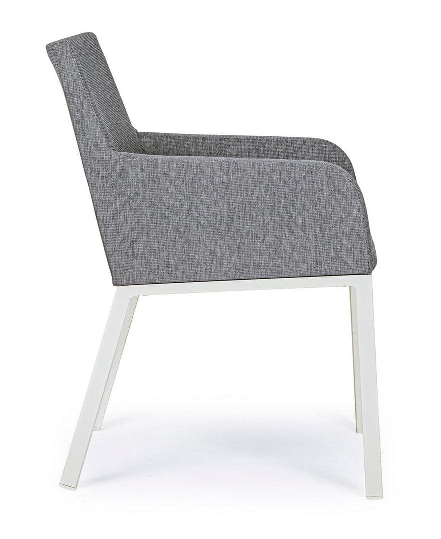 Sedia con braccioli "Owen", struttura in alluminio, cuscini imbottiti comodi in Sedie per tavolo da giardino Decor Space - Altamura, commercioVirtuoso.it