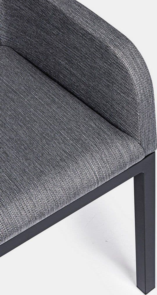 Sedia con braccioli "Owen", struttura in alluminio, cuscini imbottiti comodi in Sedie per tavolo da giardino Decor Space - Altamura, commercioVirtuoso.it