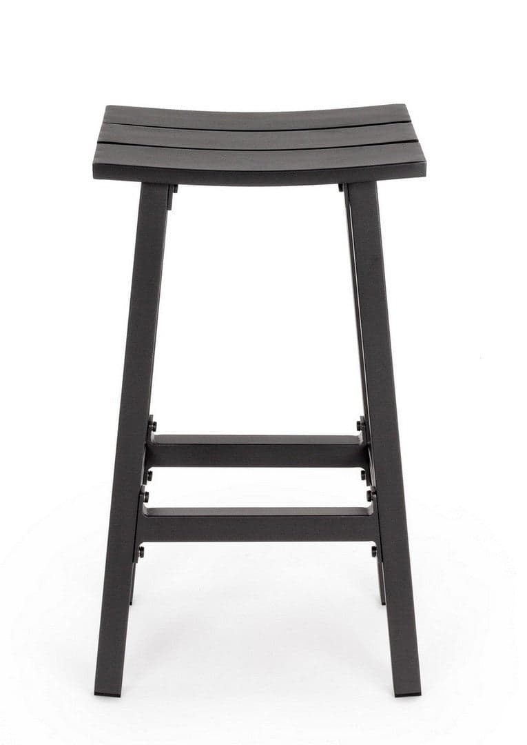Sgabello da bar "Skipper" con struttura in alluminio, seduta comoda per esterno, da 71 cm in Sgabelli da bar Decor Space - Altamura, commercioVirtuoso.it