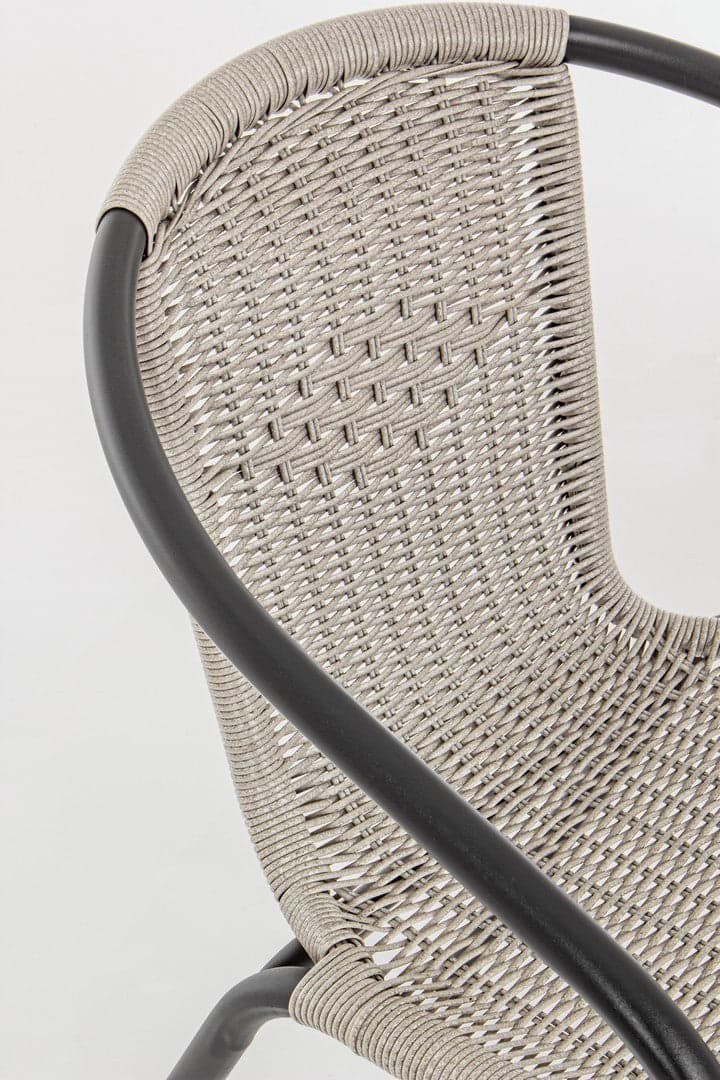 Sedia "Ripley Cloud" con braccioli, struttura in acciaio per esterno, impilabile in Sedie per tavolo da giardino Decor Space - Altamura, commercioVirtuoso.it