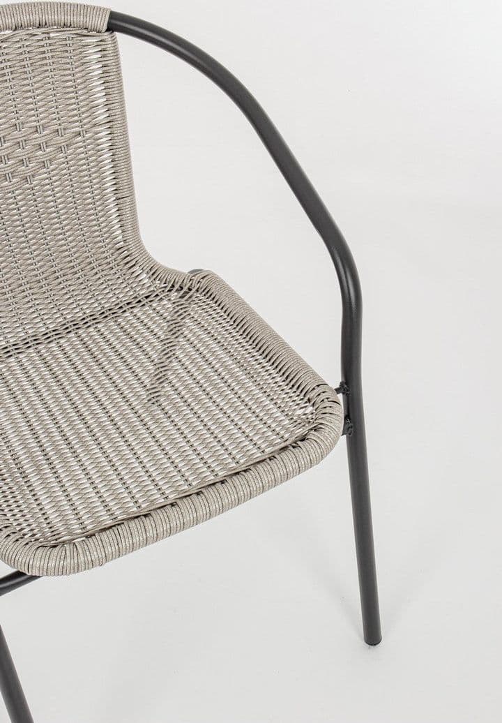 Sedia "Ripley Cloud" con braccioli, struttura in acciaio per esterno, impilabile in Sedie per tavolo da giardino Decor Space - Altamura, commercioVirtuoso.it